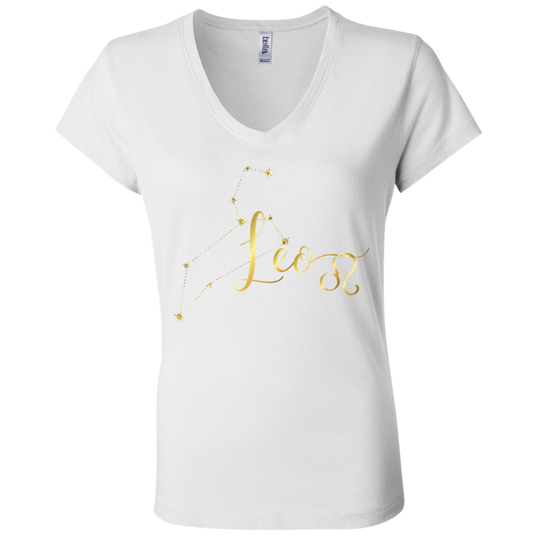 Leo Ladies' Astrology V-Neck T-Shirt