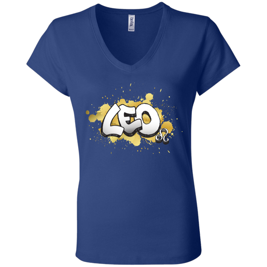 Leo Ladies' Astrology V-Neck T-Shirt