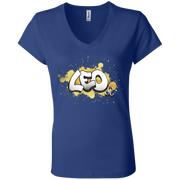 Leo Ladies' Astrology V-Neck T-Shirt