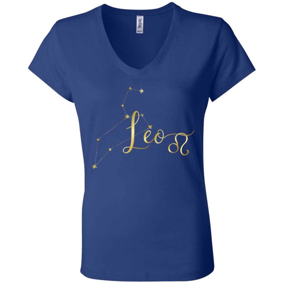 Leo Ladies' Astrology V-Neck T-Shirt