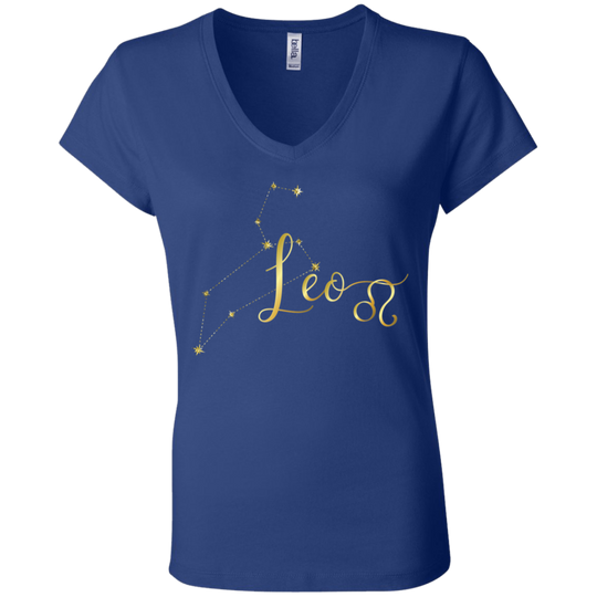 Leo Ladies' Astrology V-Neck T-Shirt