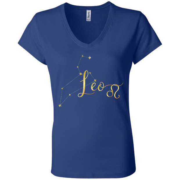 Leo Ladies' Astrology V-Neck T-Shirt