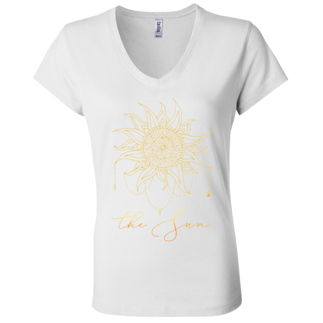 The Sun Ladies' Tarot V-Neck T-Shirt