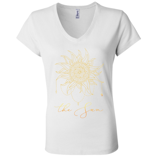 The Sun Ladies' Tarot V-Neck T-Shirt