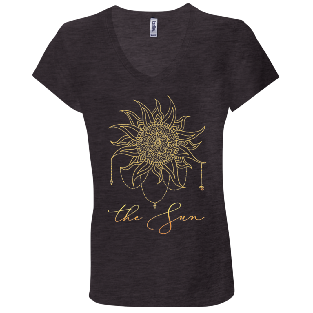 The Sun Ladies' Tarot V-Neck T-Shirt