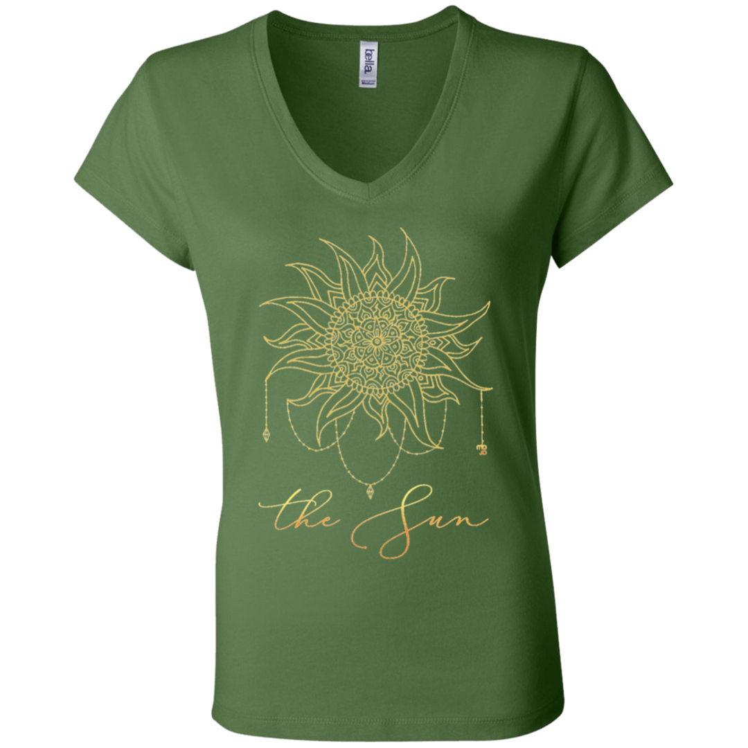 The Sun Ladies' Tarot V-Neck T-Shirt