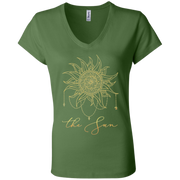 The Sun Ladies' Tarot V-Neck T-Shirt