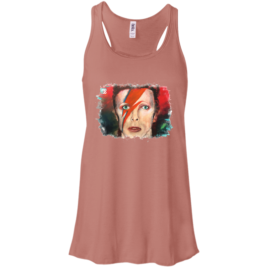 David Bowie Flowy Racerback Tank