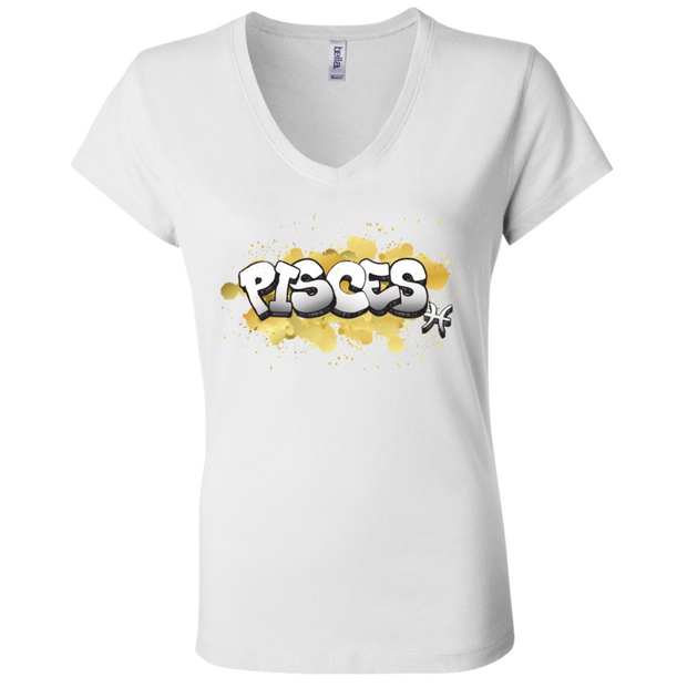 Pisces Ladies' Astrology V-Neck T-Shirt