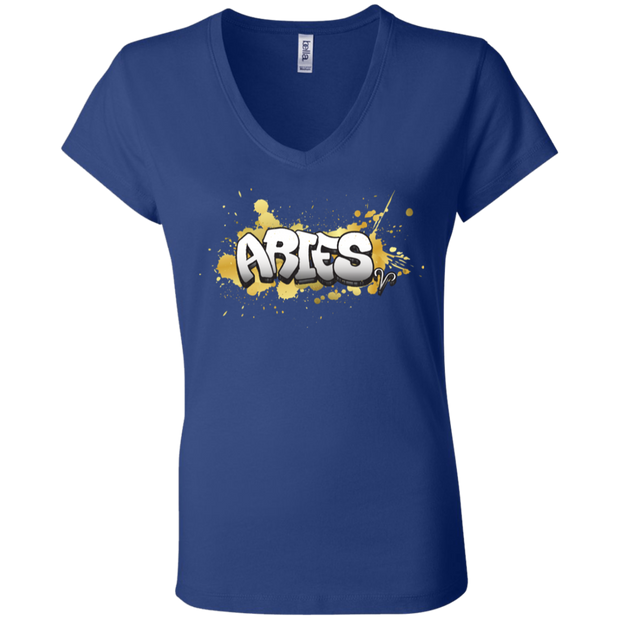 Aries Ladies' Astrology V-Neck T-Shirt