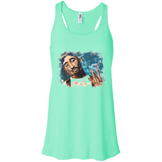 Tupac Flowy Racerback Tank