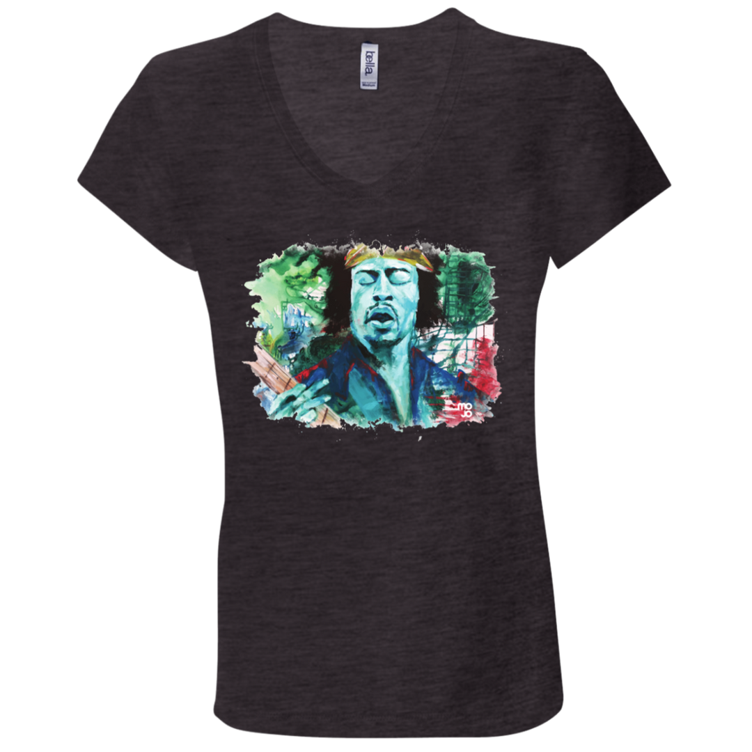 Jimi Hendrix Ladies' Astrology V-Neck T-Shirt
