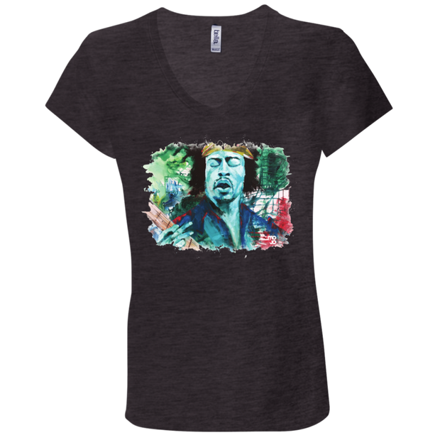 Jimi Hendrix Ladies' Astrology V-Neck T-Shirt