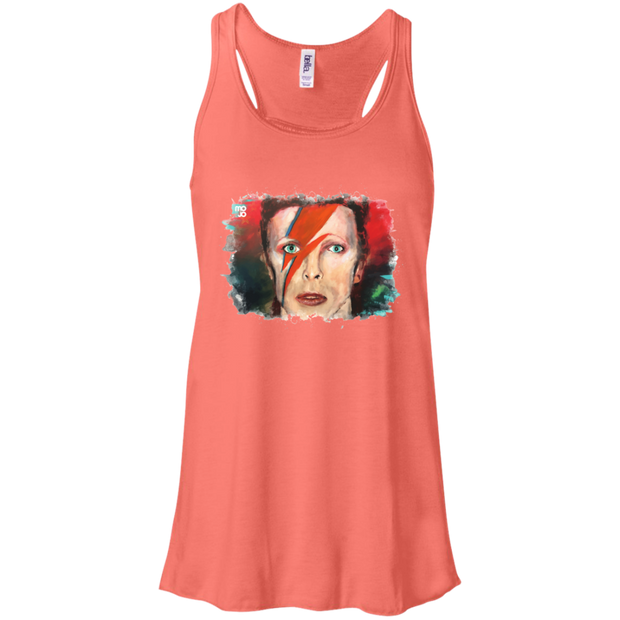 David Bowie Flowy Racerback Tank