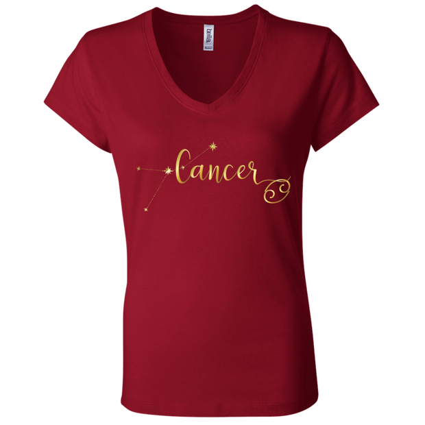 Cancer Ladies' Astrology V-Neck T-Shirt