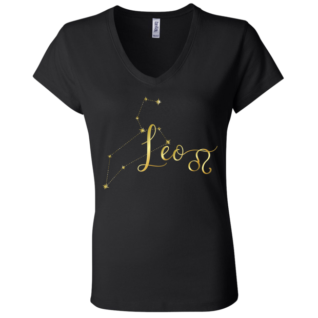 Leo Ladies' Astrology V-Neck T-Shirt