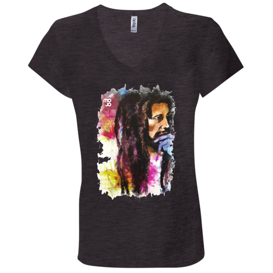 Bob Marley Ladies' Astrology V-Neck T-Shirt