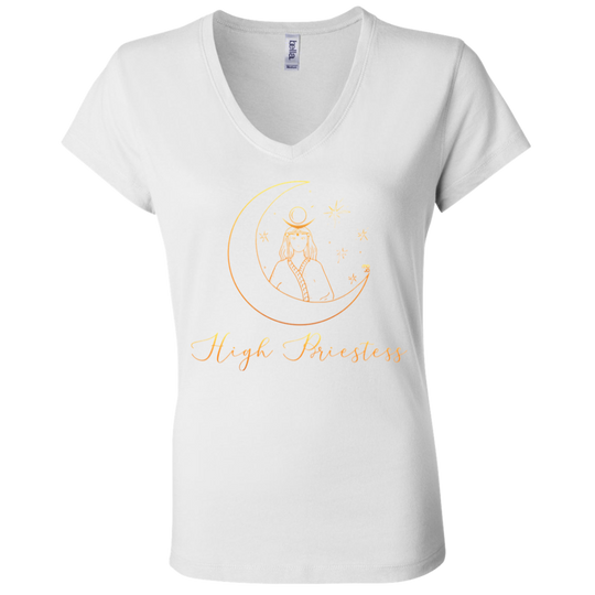 High Priestess Ladies' Tarot V-Neck T-Shirt