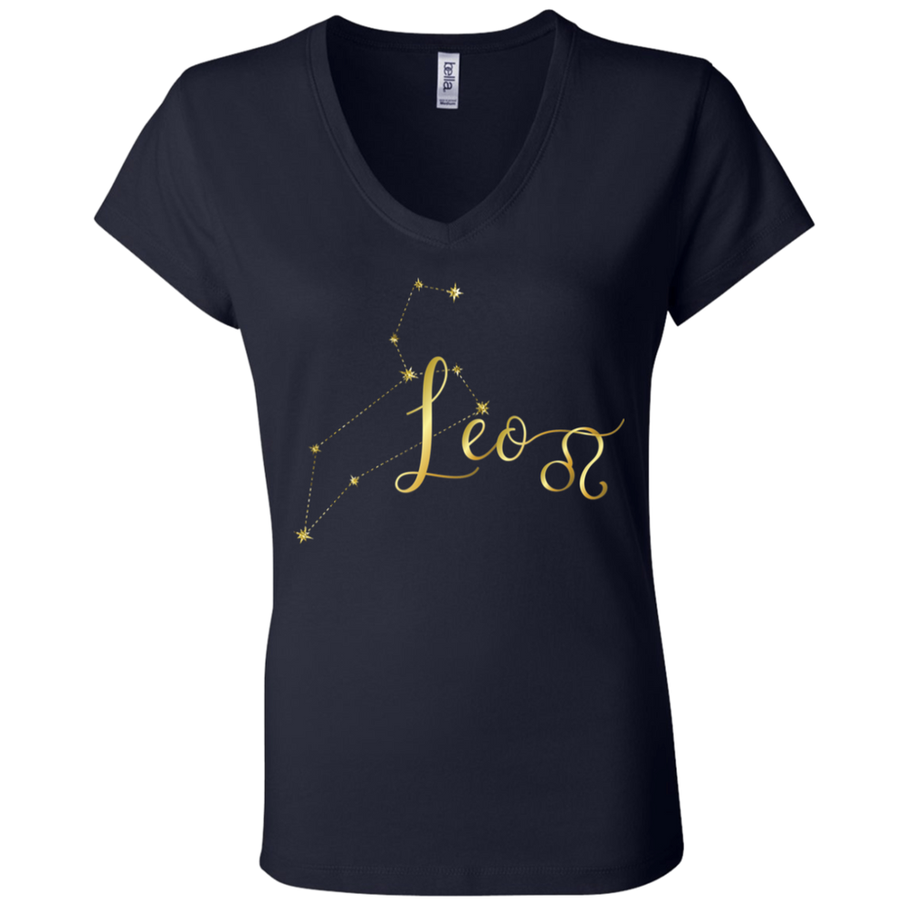 Leo Ladies' Astrology V-Neck T-Shirt