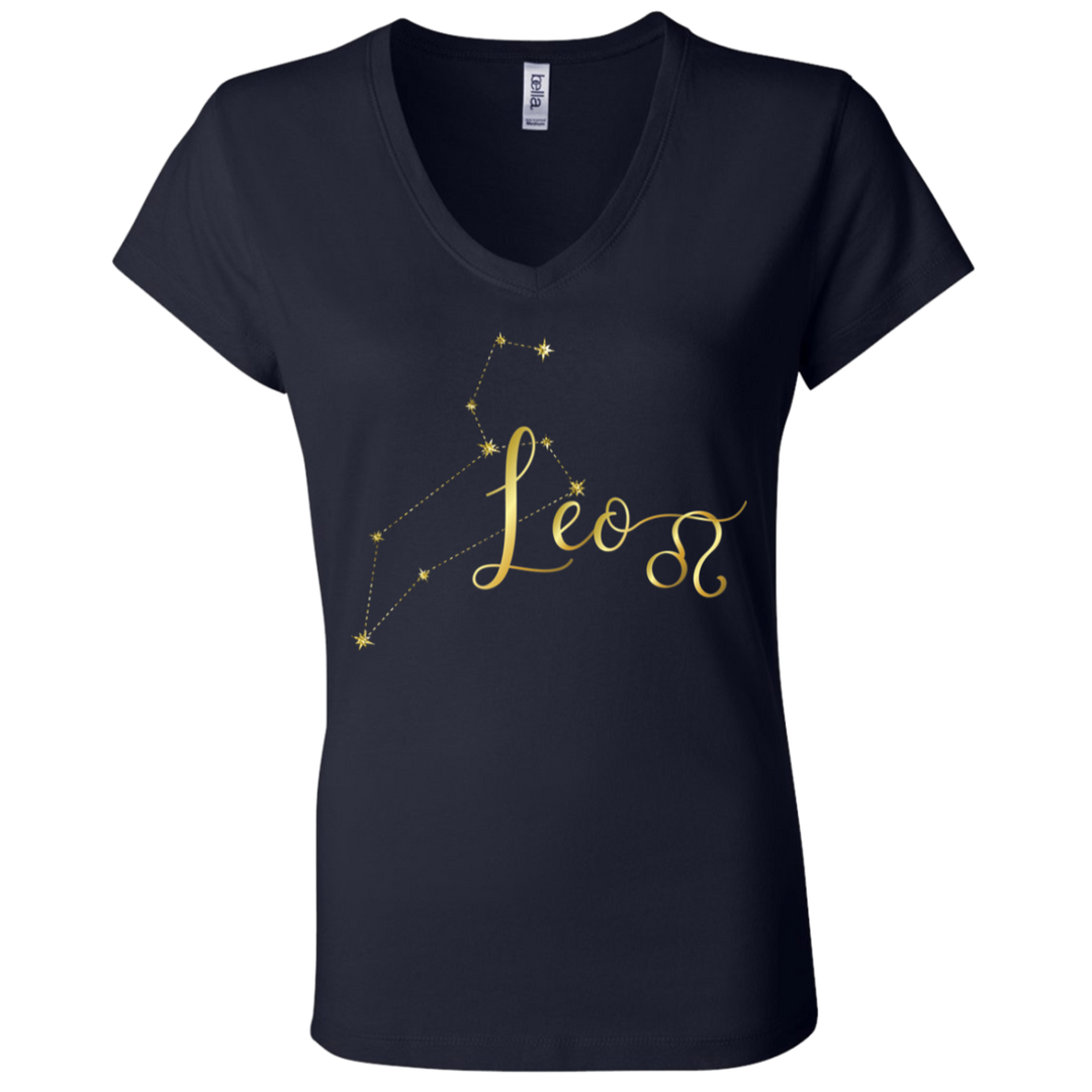 Leo Ladies' Astrology V-Neck T-Shirt