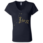 Leo Ladies' Astrology V-Neck T-Shirt