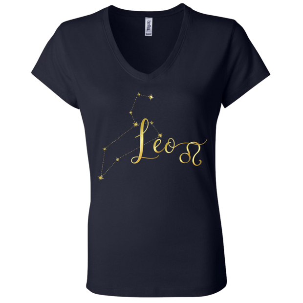 Leo Ladies' Astrology V-Neck T-Shirt
