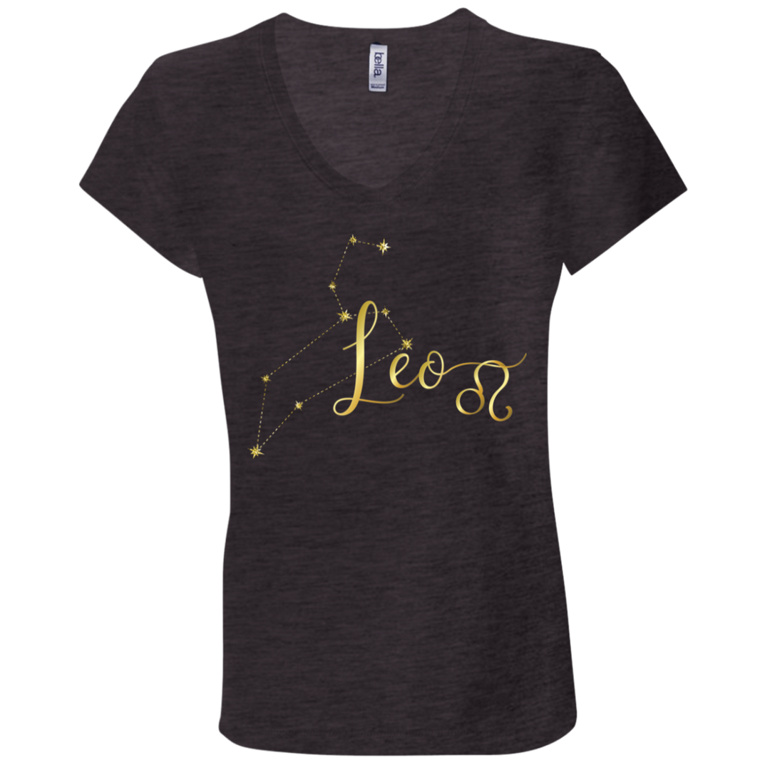Leo Ladies' Astrology V-Neck T-Shirt