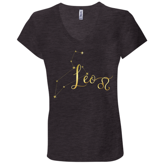 Leo Ladies' Astrology V-Neck T-Shirt