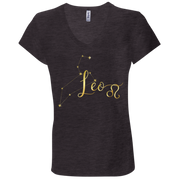 Leo Ladies' Astrology V-Neck T-Shirt