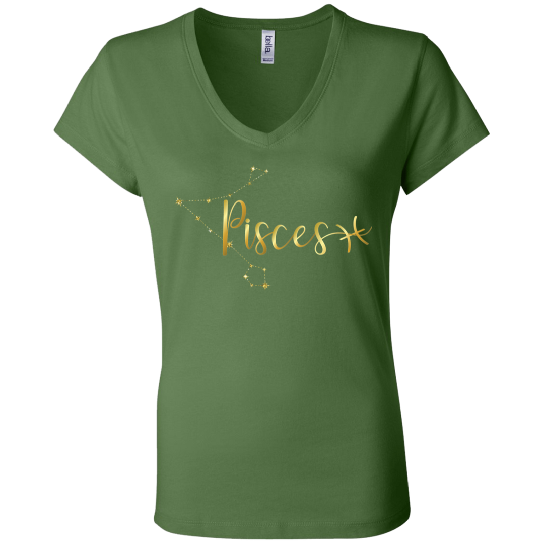 Pisces Ladies' Astrology V-Neck T-Shirt