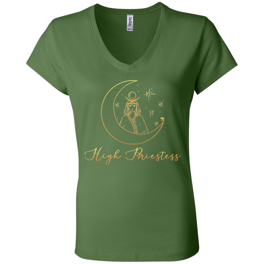 High Priestess Ladies' Tarot V-Neck T-Shirt