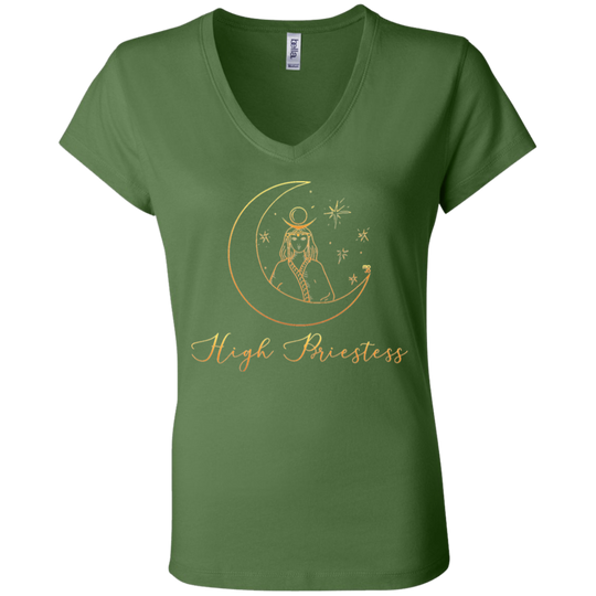 High Priestess Ladies' Tarot V-Neck T-Shirt