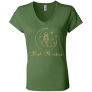 High Priestess Ladies' Tarot V-Neck T-Shirt