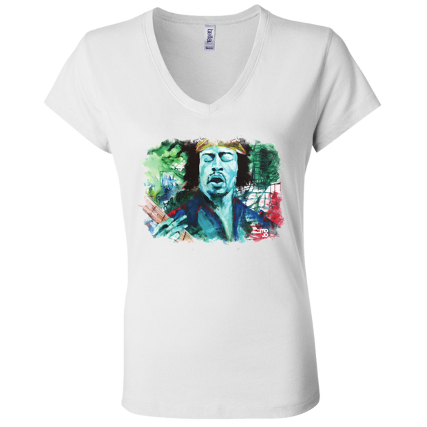 Jimi Hendrix Ladies' Astrology V-Neck T-Shirt