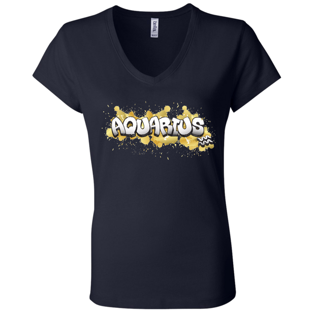 Aquarius Ladies' Astrology V-Neck T-Shirt