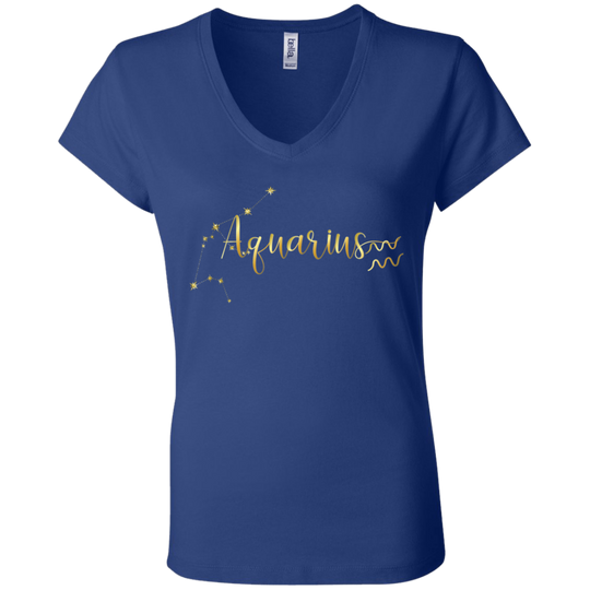 Aquarius Ladies' Astrology V-Neck T-Shirt