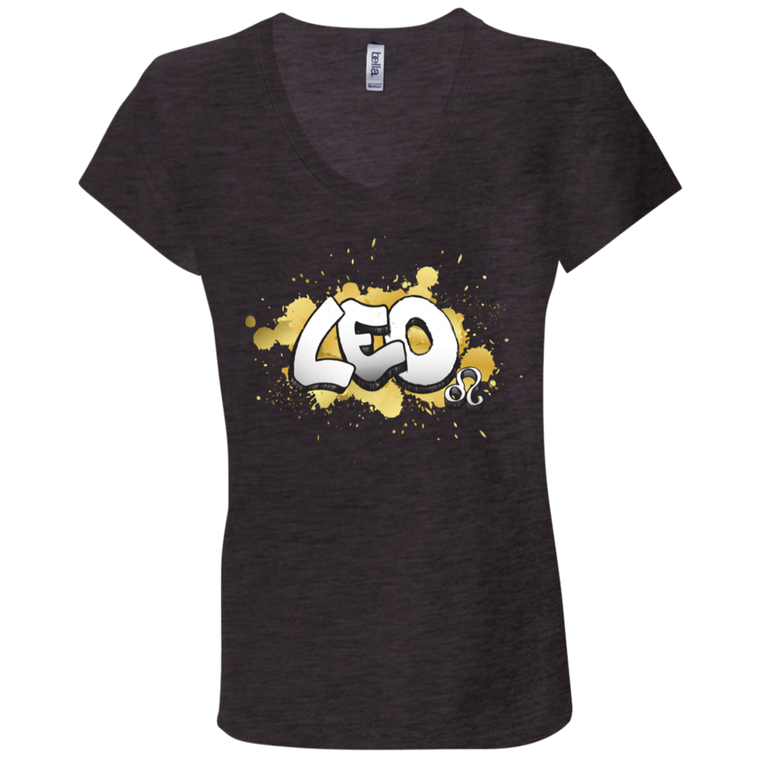Leo Ladies' Astrology V-Neck T-Shirt