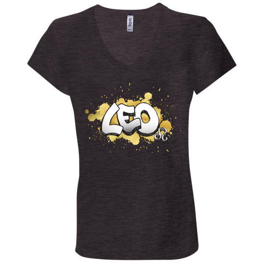 Leo Ladies' Astrology V-Neck T-Shirt