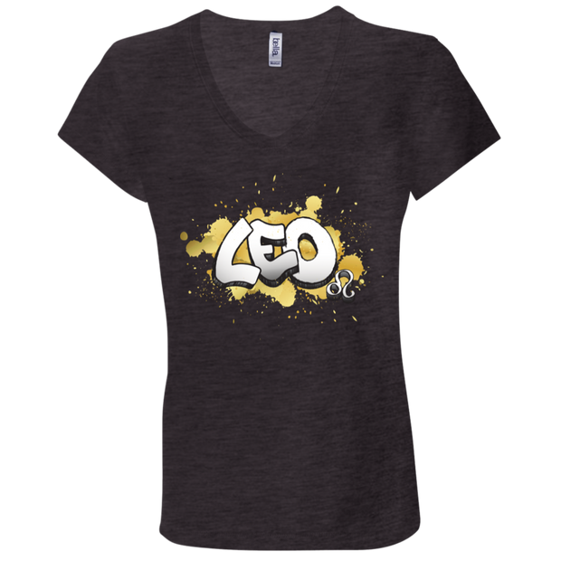 Leo Ladies' Astrology V-Neck T-Shirt