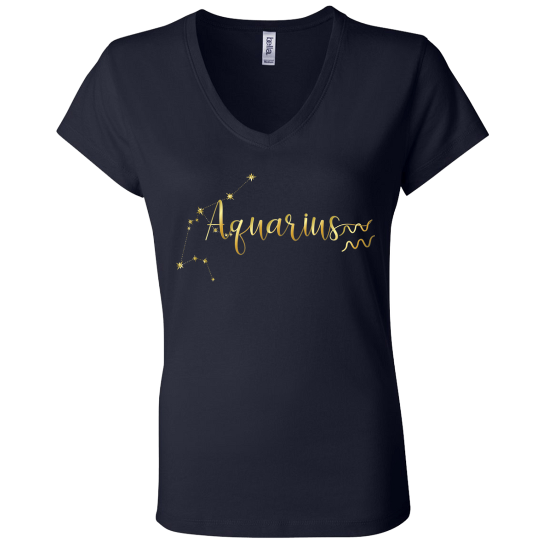 Aquarius Ladies' Astrology V-Neck T-Shirt