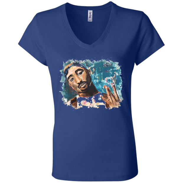Tupac Ladies' Astrology V-Neck T-Shirt