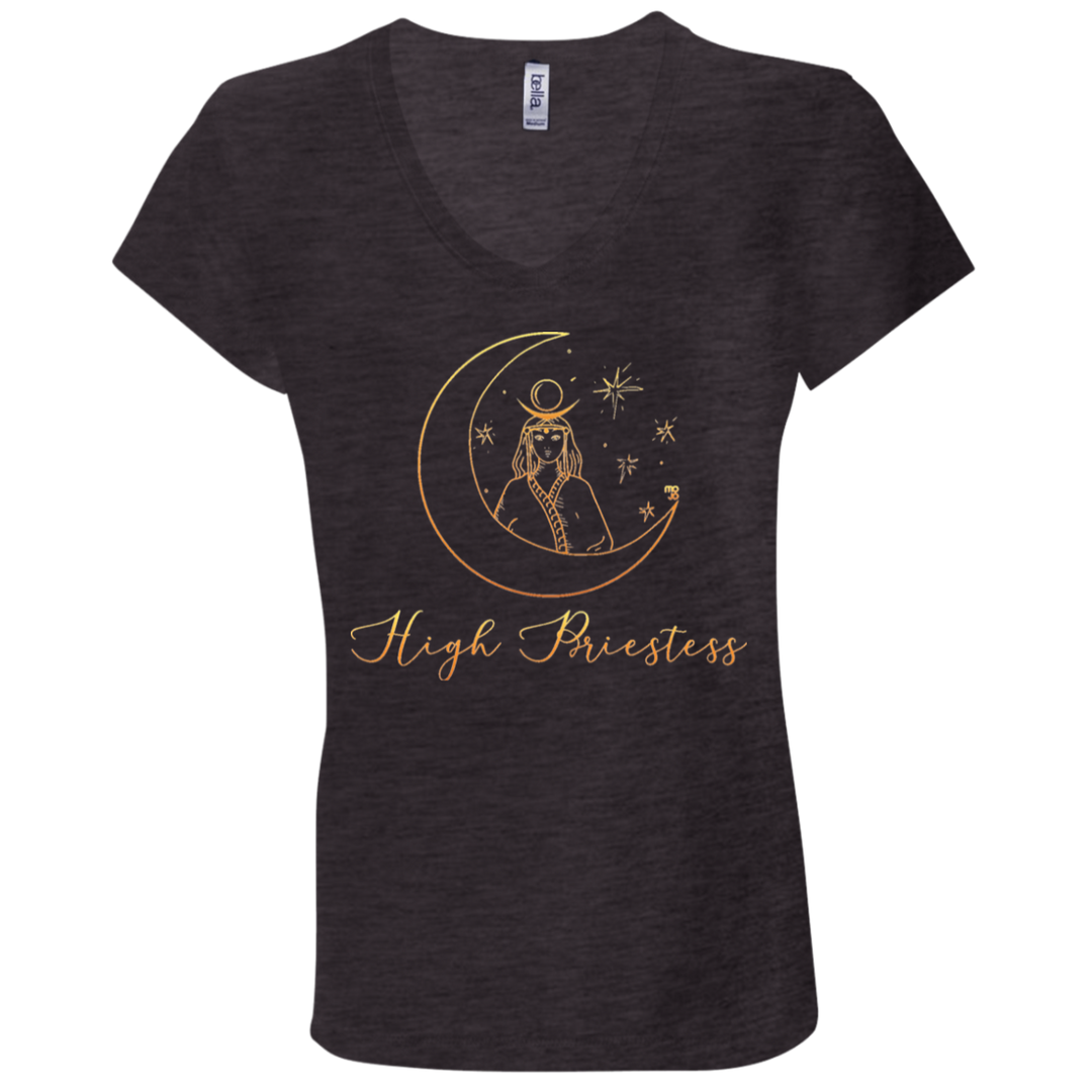 High Priestess Ladies' Tarot V-Neck T-Shirt
