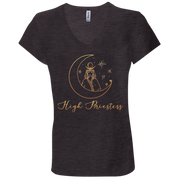 High Priestess Ladies' Tarot V-Neck T-Shirt