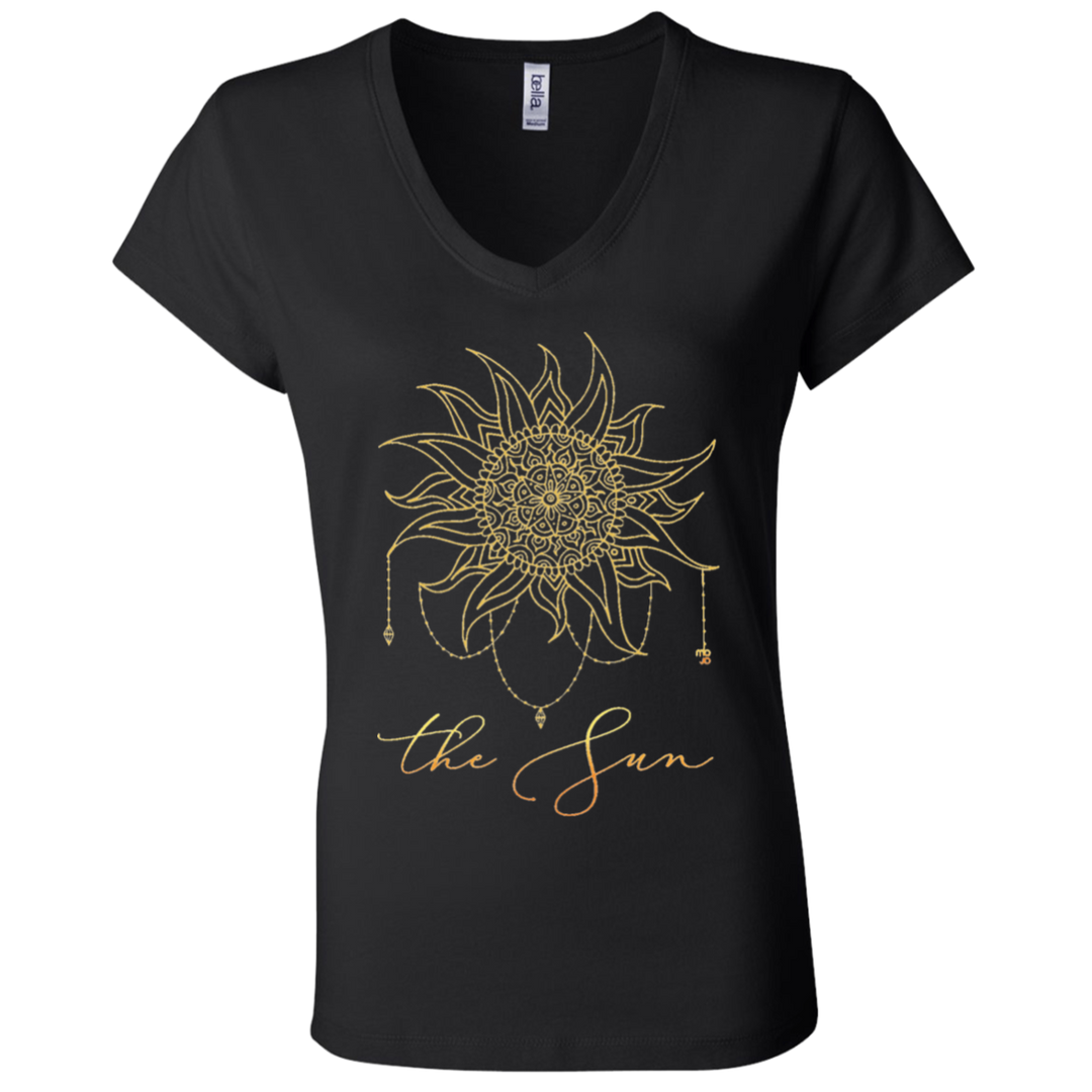 The Sun Ladies' Tarot V-Neck T-Shirt