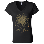 The Sun Ladies' Tarot V-Neck T-Shirt
