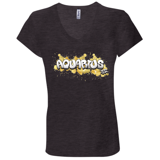 Aquarius Ladies' Astrology V-Neck T-Shirt