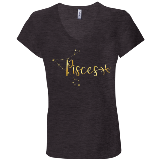 Pisces Ladies' Astrology V-Neck T-Shirt