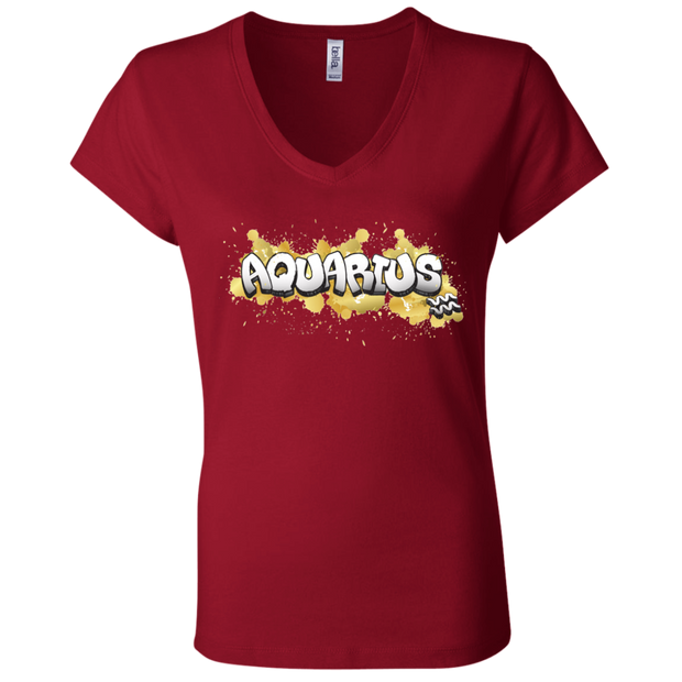 Aquarius Ladies' Astrology V-Neck T-Shirt