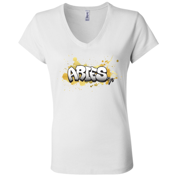 Aries Ladies' Astrology V-Neck T-Shirt