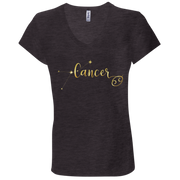 Cancer Ladies' Astrology V-Neck T-Shirt